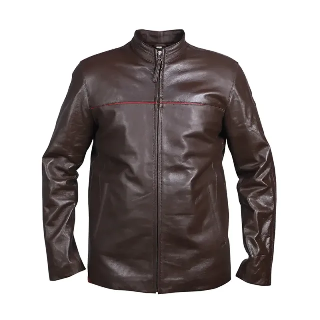 mens casual leather jacket