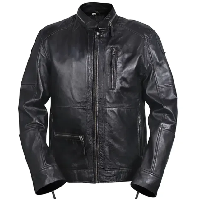 dark brown leather jacket mens