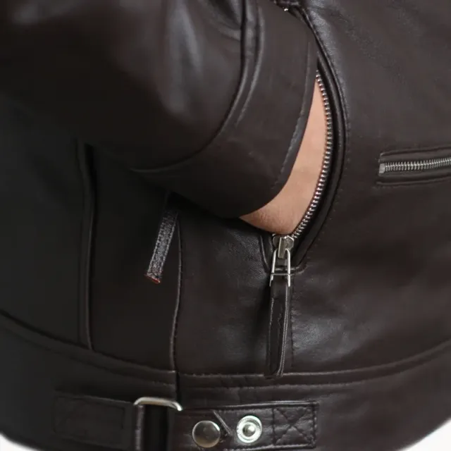 dark brown leather jacket mens