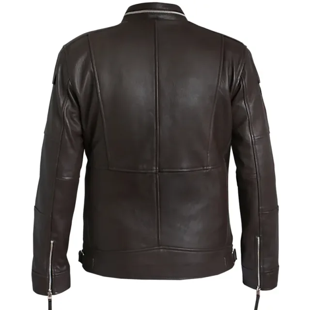 dark brown leather jacket mens