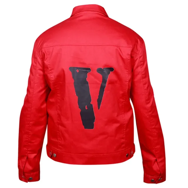 vlone friends jacket red