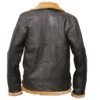 brown leather shearling jacket