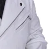 white leather motorcycle jacket