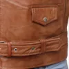 Infinity Men’s Slim Fit Cross Zip Brando Leather Jacket