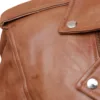 Infinity Men’s Slim Fit Cross Zip Brando Leather Jacket