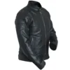 Jensen Huang Black Motorcycle Genuine Leather Jacket