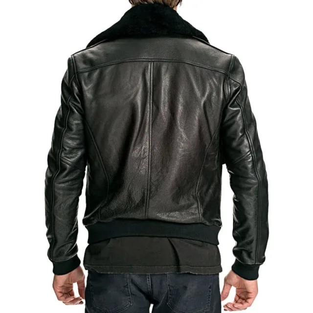 Men Air Force Leather Bomber Jacket