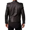 black slim fit biker jacket