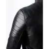 Men Quilted Motorcycle Leather Jacket