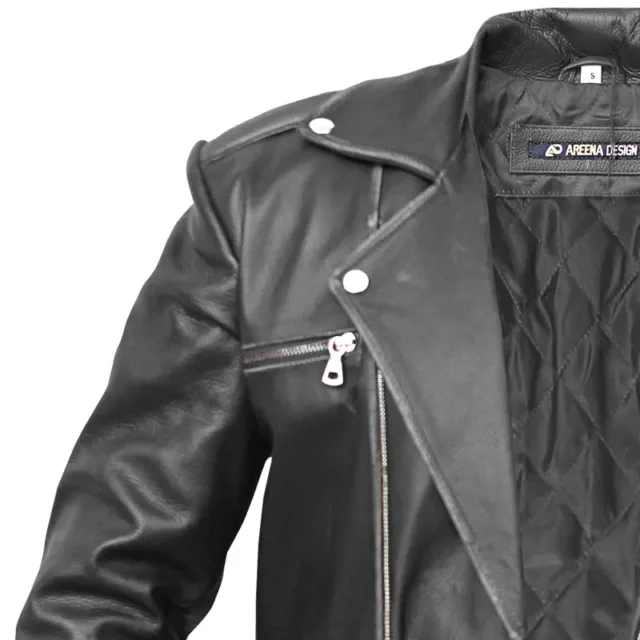 zipper biker leather jacket