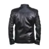 mens biker black leather jacket