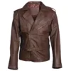 mens brown biker jacket