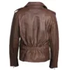 mens brown biker jacket