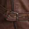 mens brown biker jacket