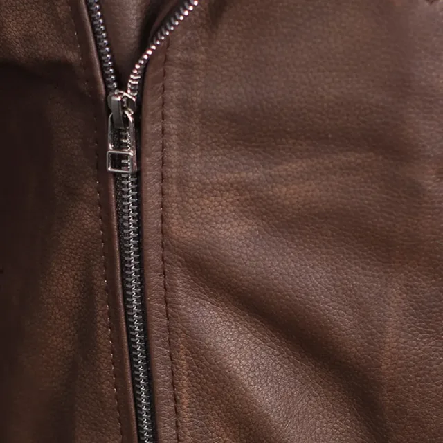 mens brown biker jacket