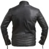 distressed leather biker jacket