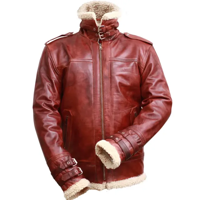 brown shearling leather jacket