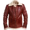 brown shearling leather jacket