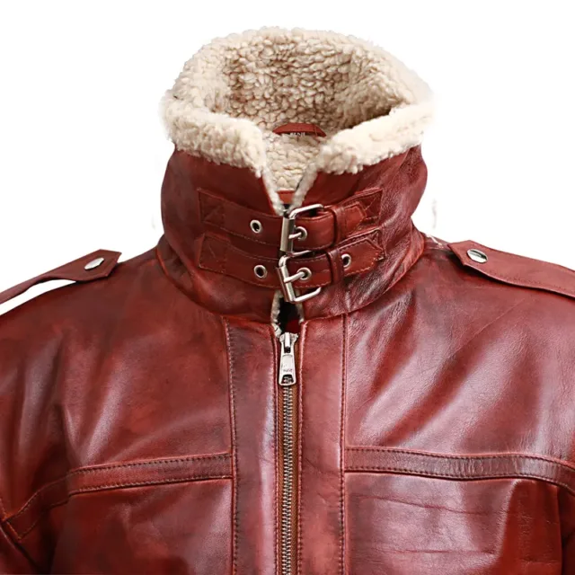 brown shearling leather jacket