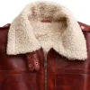 brown shearling leather jacket