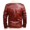 brown shearling leather jacket