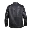 casual slim leather jacket