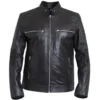 classic biker leather jacket