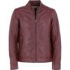 burgundy leather jacket